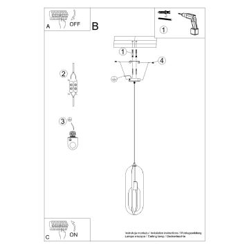 Żyrandol na lince NICUS 1xE27/15W/230V biały