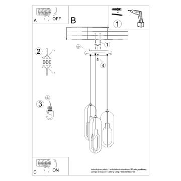 Żyrandol na lince NICUS 3xE27/15W/230V biały