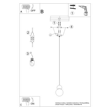 Żyrandol na lince PEKKA 1xG9/8W/230V biały