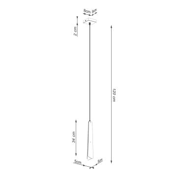 Żyrandol na lince PRYSM 1xG9/8W/230V biały