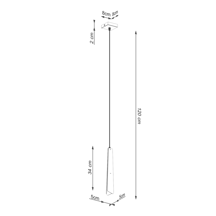 Żyrandol na lince PRYSM 1xG9/8W/230V biały