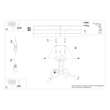 Żyrandol LOOP 3xE27/15W/230V białe