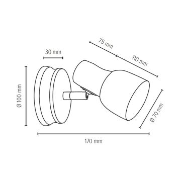 Kinkiet punktowy SVANTJE 1xE14/40W/230V brzoza - certfikat FSC