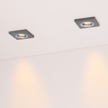 ZESTAW 3x LED Oprawa wpuszczana VITAR 1xGU10/5W/230V CRI 90 beton – certyfikat FSC