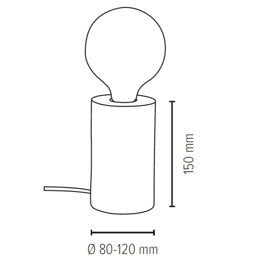 Lampa stołowa TRABO 1xE27/25W/230V - certyfikat FSC