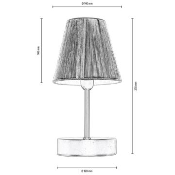 Lampa stołowa MILA 1xE14/25W/230V Brzoza – FSC certyfikowano