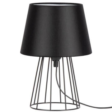 Spot-Light - Lampa stołowa MANGOO 1×E27/40W/230V czarna - certyfikat FSC