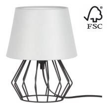 Spot-Light - Lampa stołowa MANGOO 1×E27/40W/230V szara/czarna - certyfikat FSC