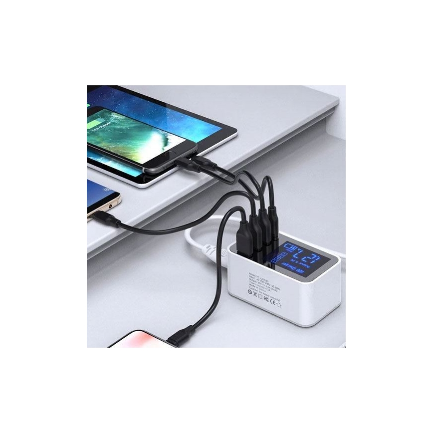 Stacja ładująca 3xUSB A + 1xUSB C