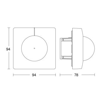 Steinel 058258 - Czujnik ruchu IS 345 V3 KNX IP54 kwadratowy biały