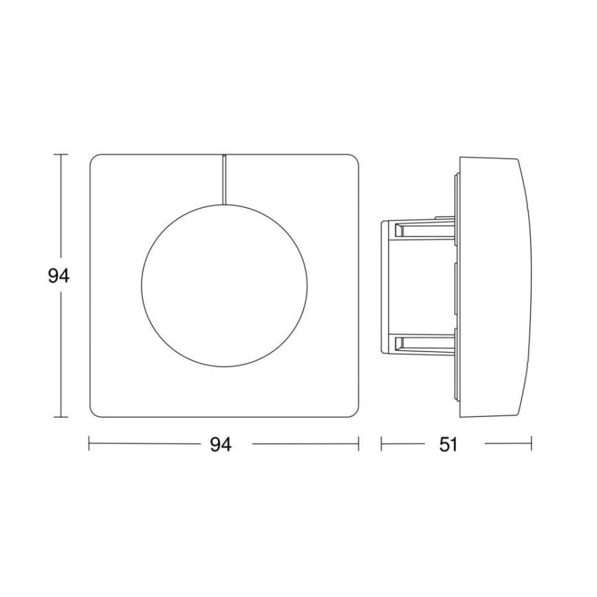 Steinel 058326 - Czujnik światła Dual V3 KNX kwadratowy biały