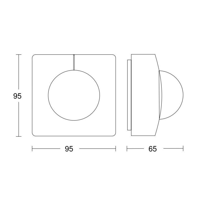 Steinel 058364 - Czujnik ruchu IS 3360 MX Highbay V3 KNX IP54 kwadrat biały