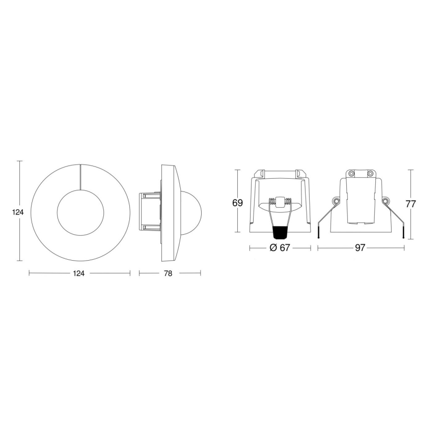 Steinel 079697 - Czujnik ruchu IS 345 COM1 230V biały