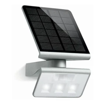 STEINEL 671013 - Solarny reflektor LED XSolar L-S 1,2W/LED srebrnyIP44