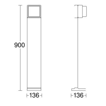 Steinel 078683 - LED Ściemnialna lampa zewnęrzna z czujnikiem GL 85 SC 900 LED/9W/230V IP44