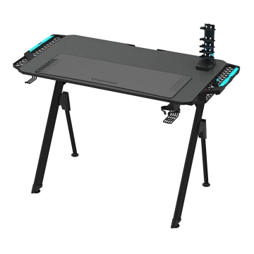Stół do gier FALCON z podświetleniem LED RGB 116x60 cm czarny