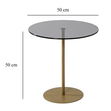 Stół składany CHILL 50x50 cm złoty/czarny