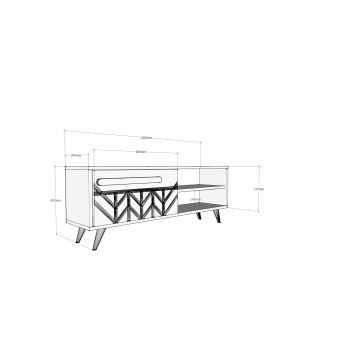 Stolik RTV VENEDIK 43,7x120 cm biały