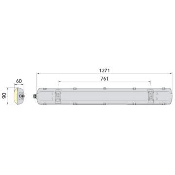 Świetlówka przemysłowa 2xG13/18W/230V IP65 1270 mm