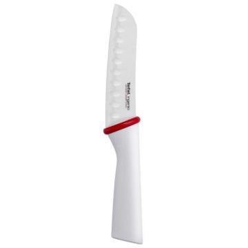 Tefal - Ceramiczny nóż santoku INGENIO 13 cm biały/czerwony