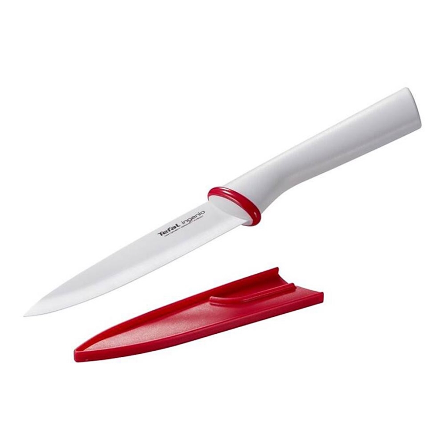 Tefal - Ceramiczny nóż uniwersalny INGENIO 13 cm biały/czerwony