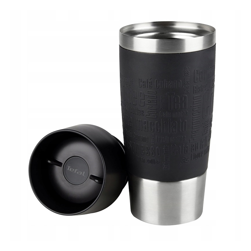 Tefal - Kubek podróżny 360 ml TRAVEL MUG stal nierdzewna/czarny