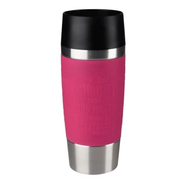 Tefal - Kubek podróżny 360 ml TRAVEL MUG stal nierdzewna/różowy