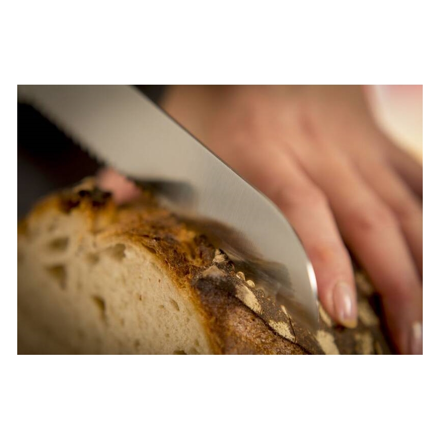 Tefal - Nóż do chleba ze stali nierdzewnej ICE FORCE 20 cm chrom/czarny
