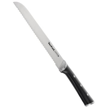 Tefal - Nóż do chleba ze stali nierdzewnej ICE FORCE 20 cm chrom/czarny