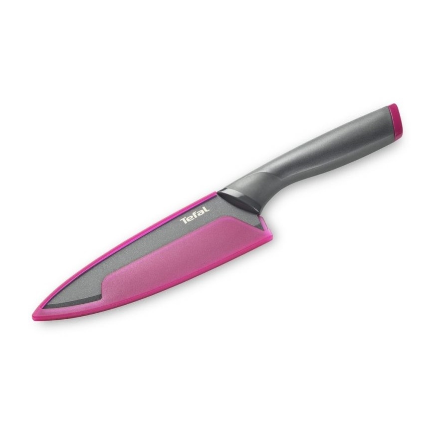 Tefal - Nóż ze stali nierdzewnej chef FRESH KITCHEN 15 cm szary/fioletowy