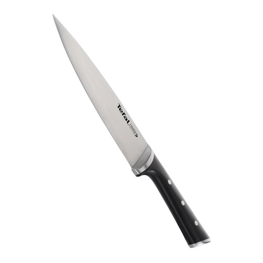 Tefal - Nóż ze stali nierdzewnej chef ICE FORCE 20 cm chrom/czarny