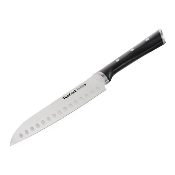 Tefal - Nóż ze stali nierdzewnej santoku ICE FORCE 18 cm chrom/czarny