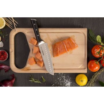 Tefal - Nóż ze stali nierdzewnej santoku ICE FORCE 18 cm chrom/czarny