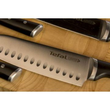 Tefal - Nóż ze stali nierdzewnej santoku ICE FORCE 18 cm chrom/czarny