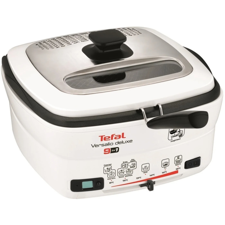 Tefal - Wielofunkcyjna frytura 9v1 VERSALIO DE LUXE 1600W/230V 2 l biały