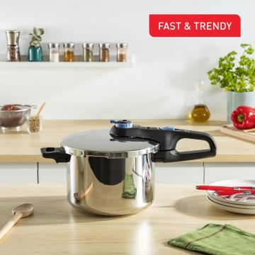 Tefal - Zestaw szybkowarów 4/6 l SECURE TRENDY stal nierdzewna