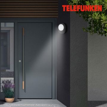 Telefunken 312005TF - LED Kinkiet zewnętrzny LED/8W/230V IP44 czarny