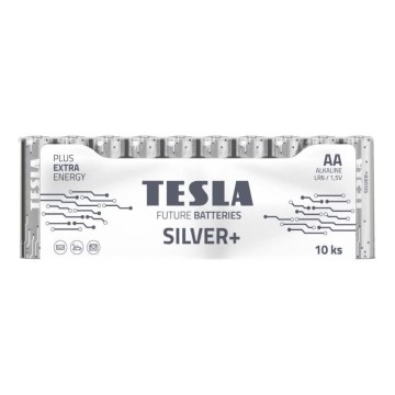 Tesla Batteries - 10 szt. Bateria alkaliczna AA SILVER+ 1,5V 2900 mAh