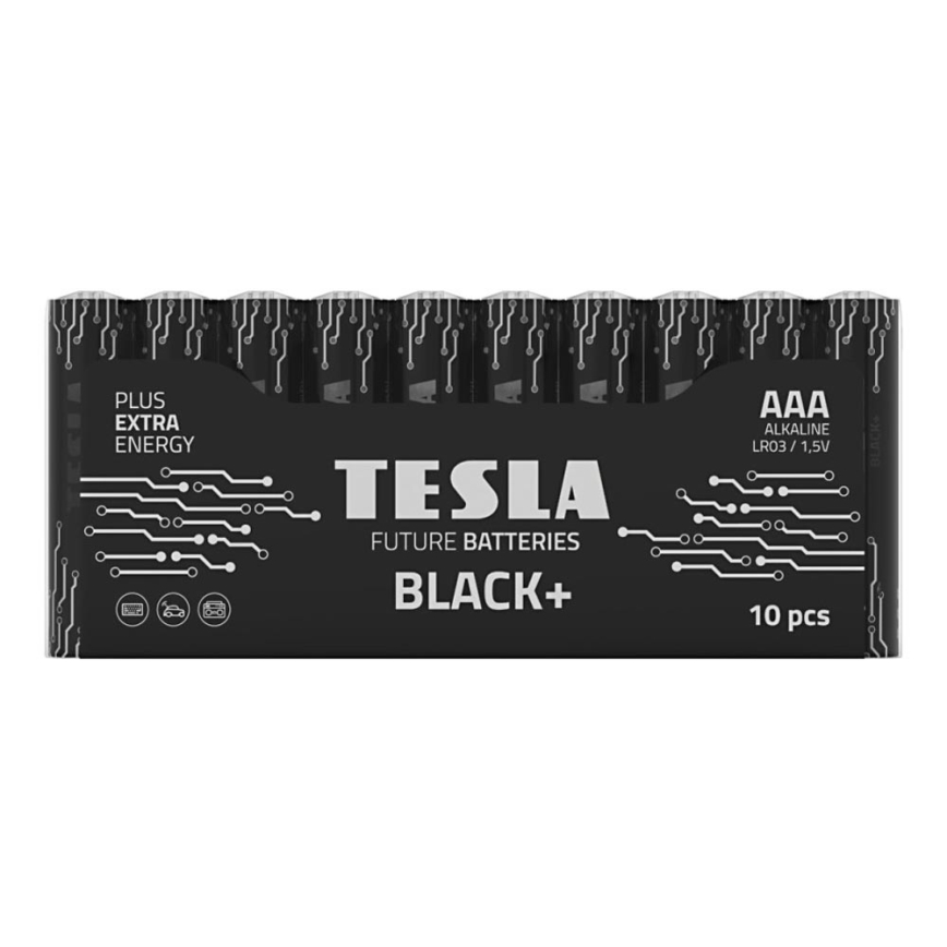 Tesla Batteries - 10 szt. Bateria alkaliczna AAA BLACK+ 1,5V 1200 mAh