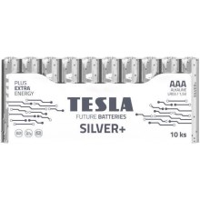 Tesla Batteries - 10 szt. Bateria alkaliczna AAA SILVER+ 1,5V 1300 mAh