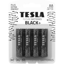 Tesla Batteries - 4 szt. Bateria alkaliczna AA BLACK+ 1,5V 2800 mAh