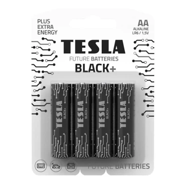 Tesla Batteries - 4 szt. Bateria alkaliczna AA BLACK+ 1,5V 2800 mAh