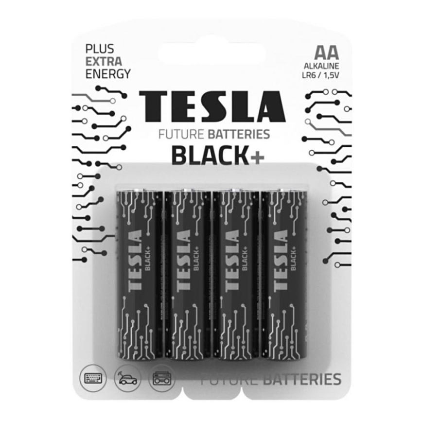 Tesla Batteries - 4 szt. Bateria alkaliczna AA BLACK+ 1,5V 2800 mAh
