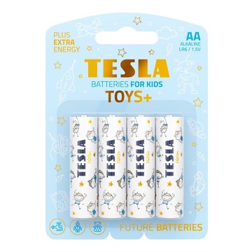 Tesla Batteries - 4 szt. Bateria alkaliczna AA TOYS+ 1,5V 2900 mAh