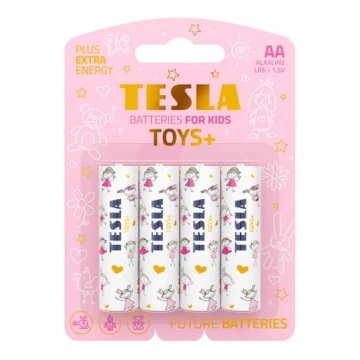 Tesla Batteries - 4 szt. Bateria alkaliczna AA TOYS+ 1,5V 2900 mAh