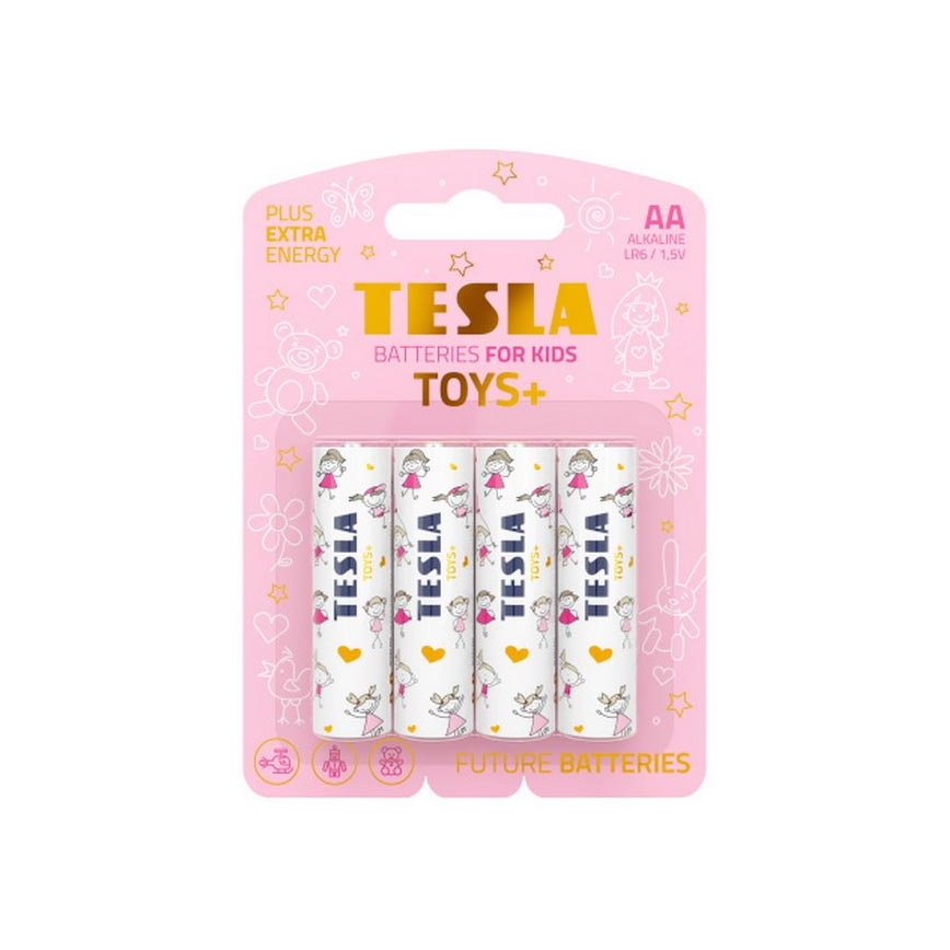 Tesla Batteries - 4 szt. Bateria alkaliczna AA TOYS+ 1,5V 2900 mAh