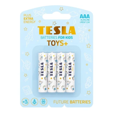 Tesla Batteries - 4 szt. Bateria alkaliczna AAA TOYS+ 1,5V 1300 mAh