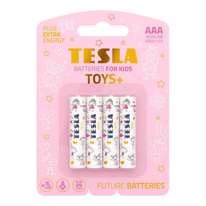 Tesla Batteries - 4 szt. Bateria alkaliczna AAA TOYS+ 1,5V 1300 mAh