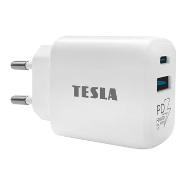 TESLA Electronics - Adapter do szybkiego ładowania Power Delivery 25W biały