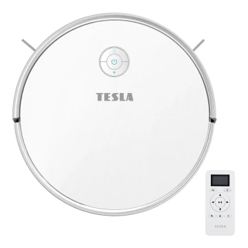 TESLA Electronics RoboStar - Inteligentny robot odkurzający 2w1 2600 mAh Wi-Fi biały + pilot zdalnego sterowania